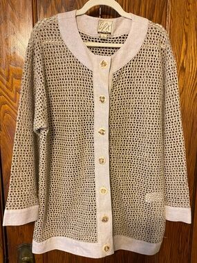 VINTAGE CPX By Mimi "ALL YOU NEED" Women's size S, Mesh Button cardigan
